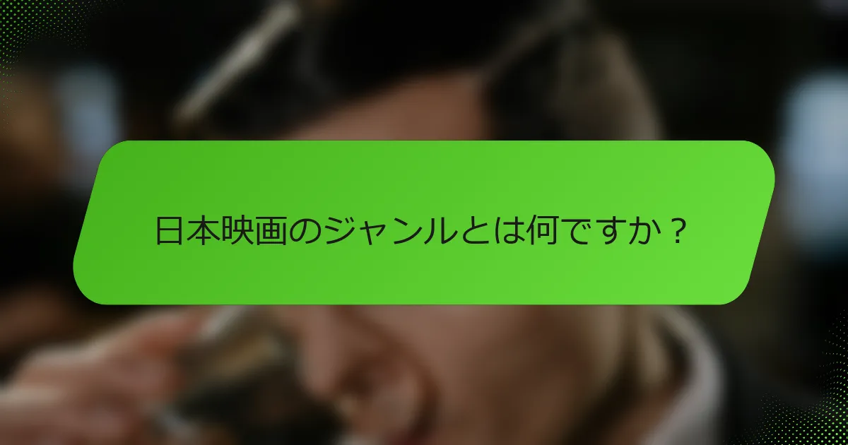 日本映画のジャンルとは何ですか？